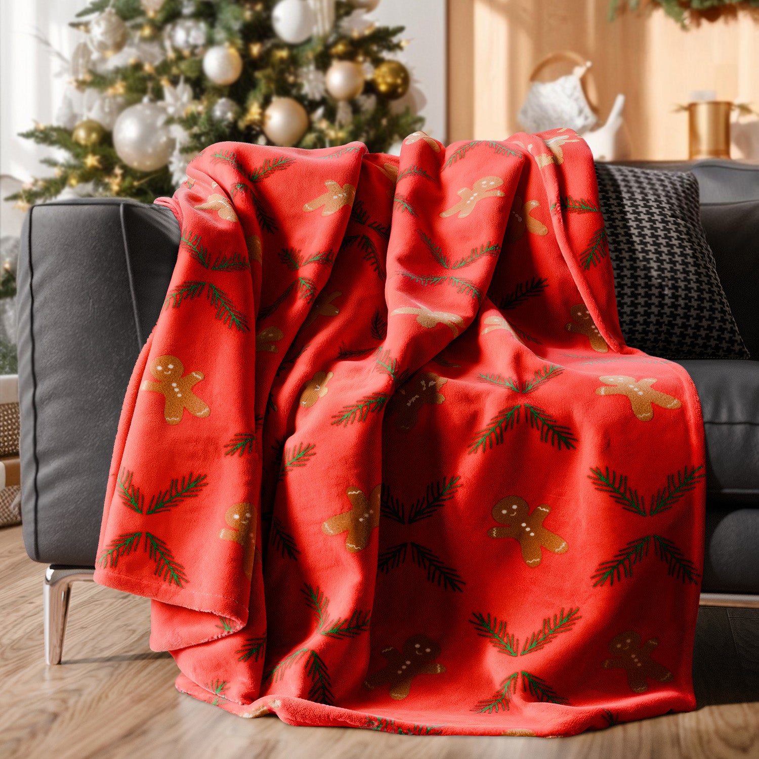 tes Christmas Printed Flannel Blanket