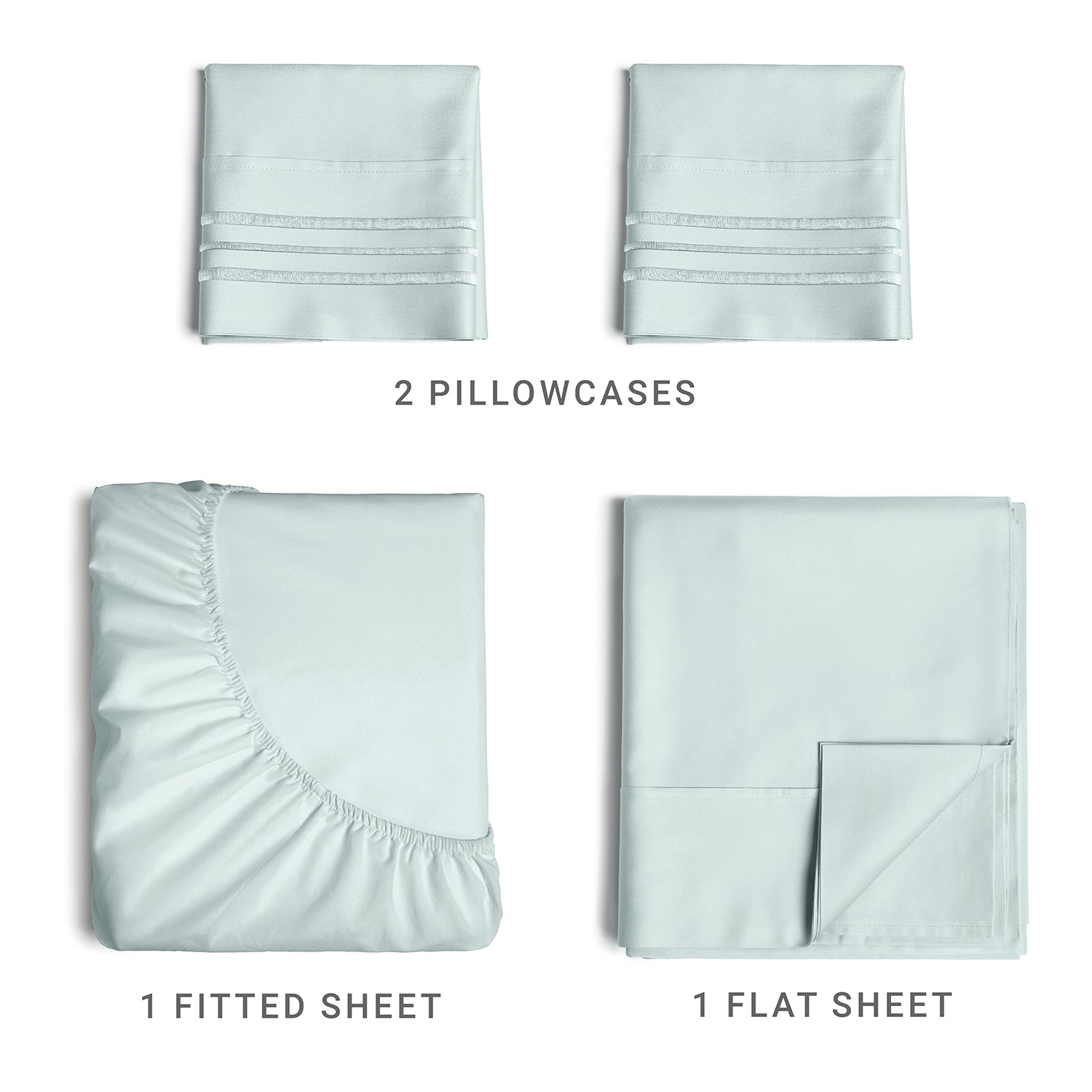tes 4pc Sheet Set New Colors/Patterns - Ice Blue