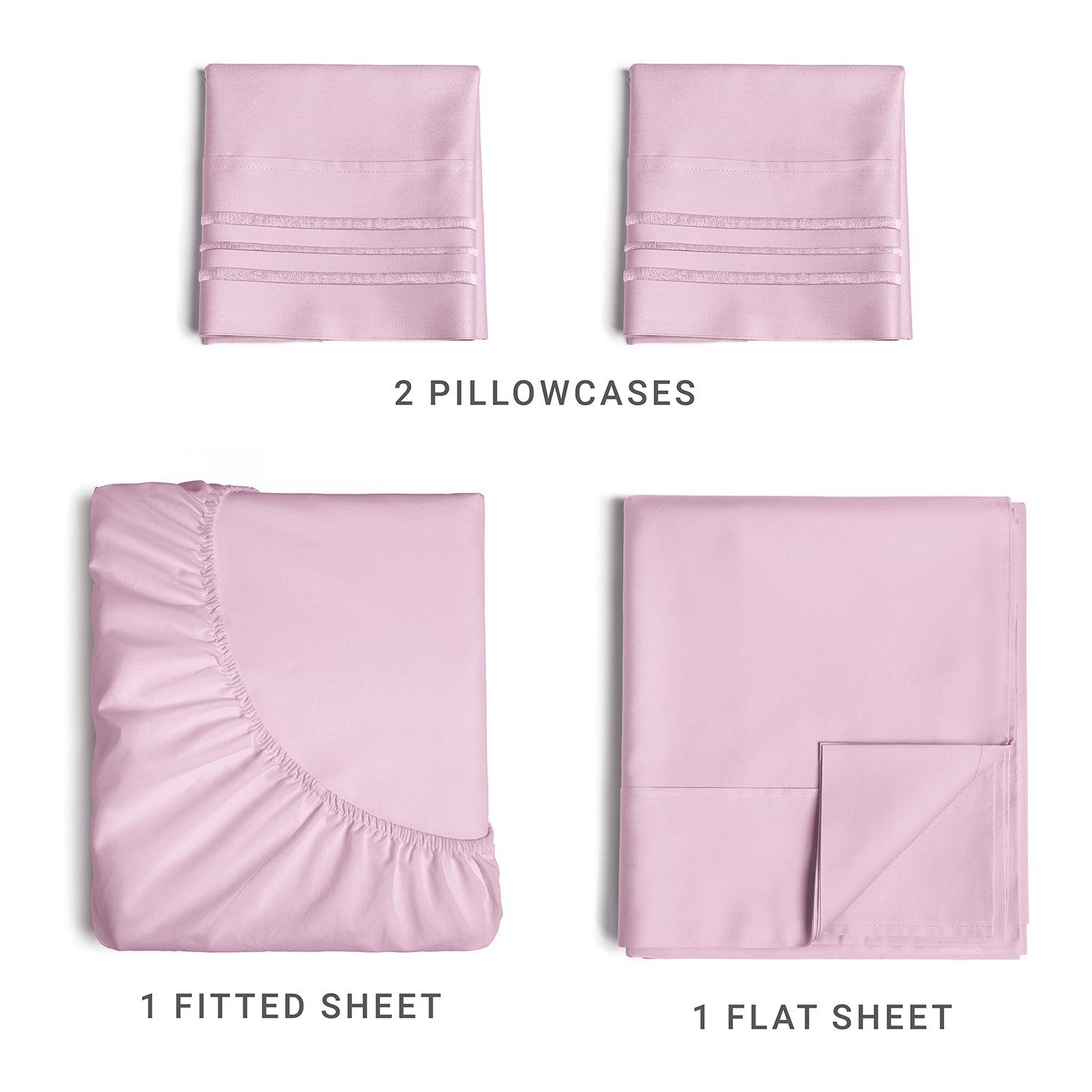 4pc Sheet Set New Colors/Patterns - Light Pink