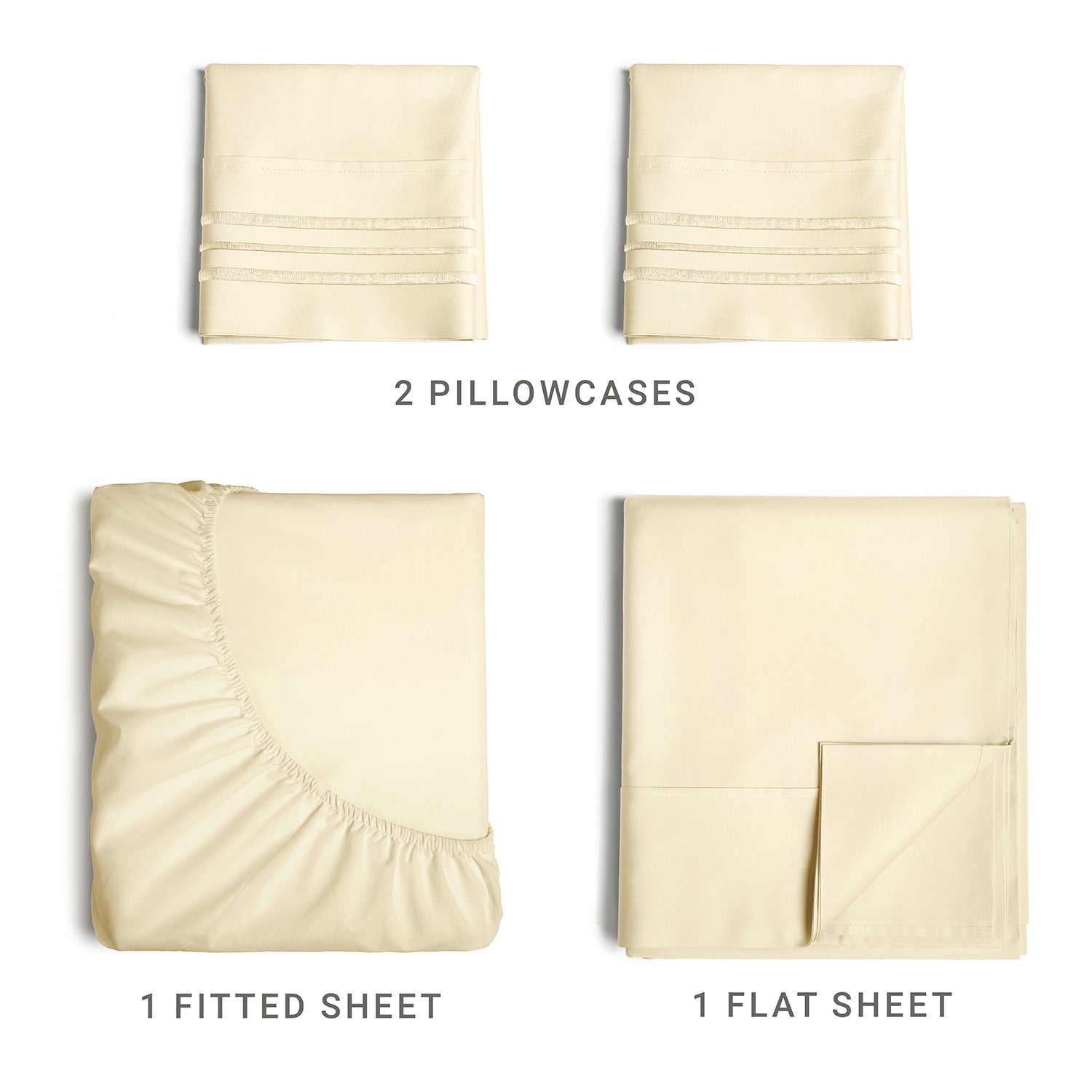 4pc Sheet Set New Colors/Patterns - Off White
