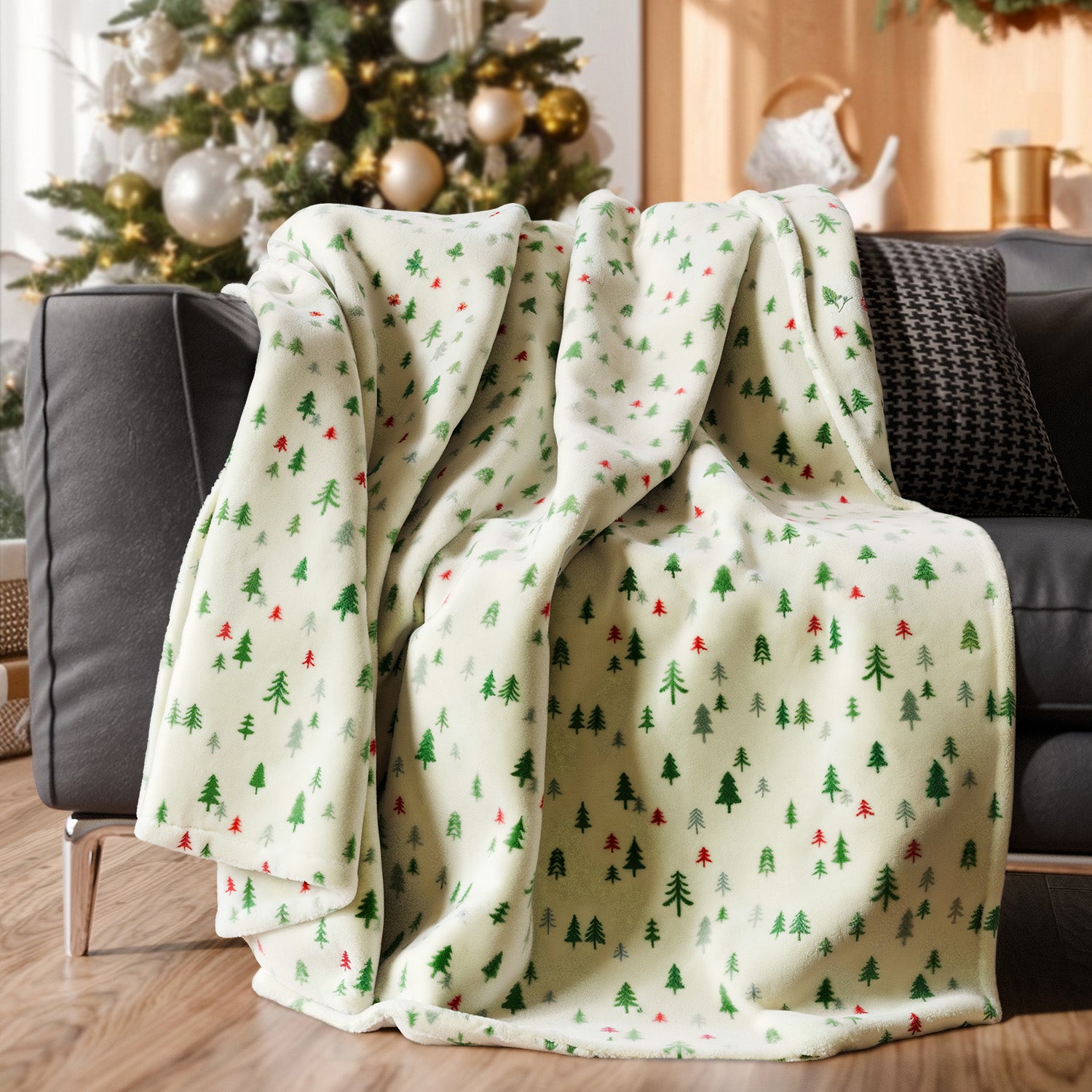 tes Christmas Printed Flannel Blanket