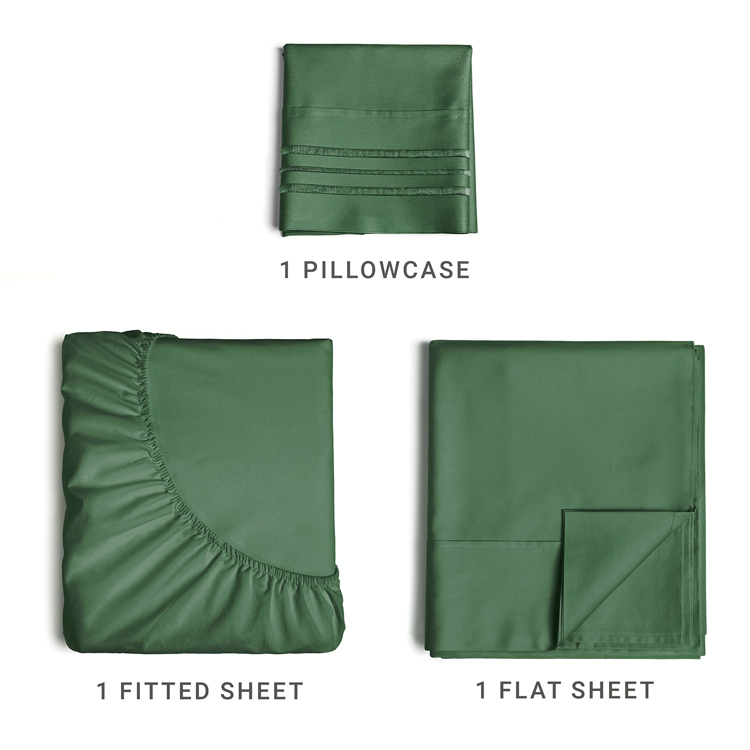 4pc Sheet Set New Colors/Patterns - Emerald Green