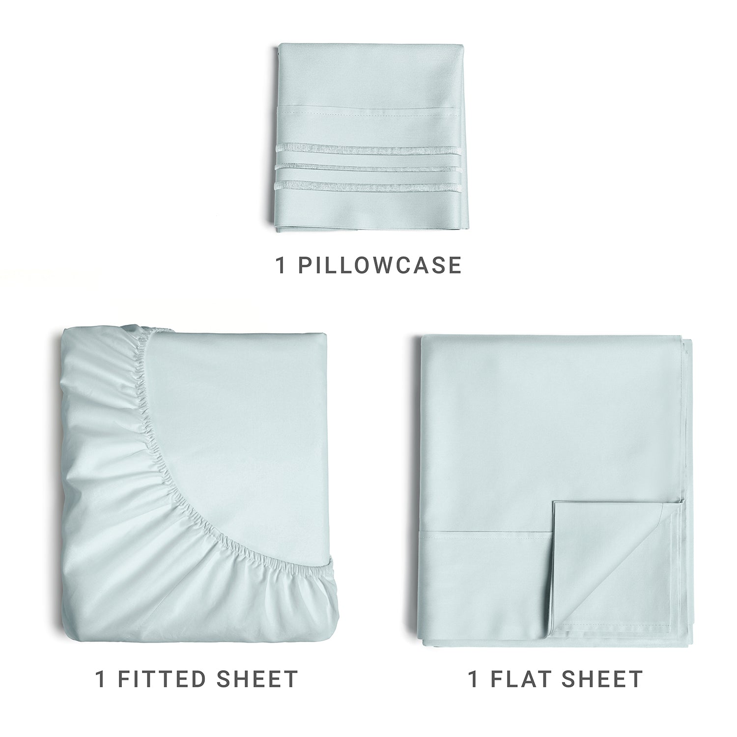 4pc Sheet Set New Colors/Patterns - Ice Blue