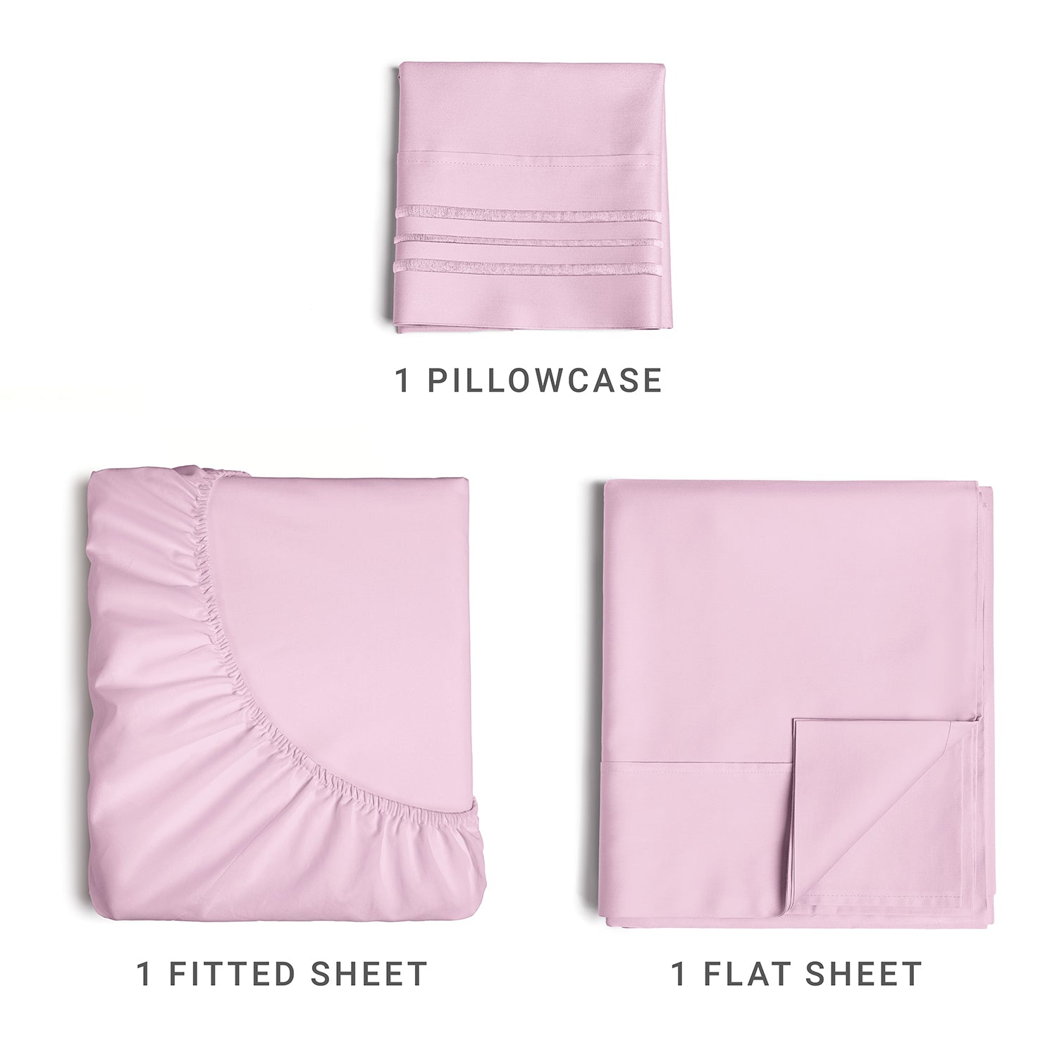 tes 4pc Sheet Set New Colors/Patterns - Light Pink