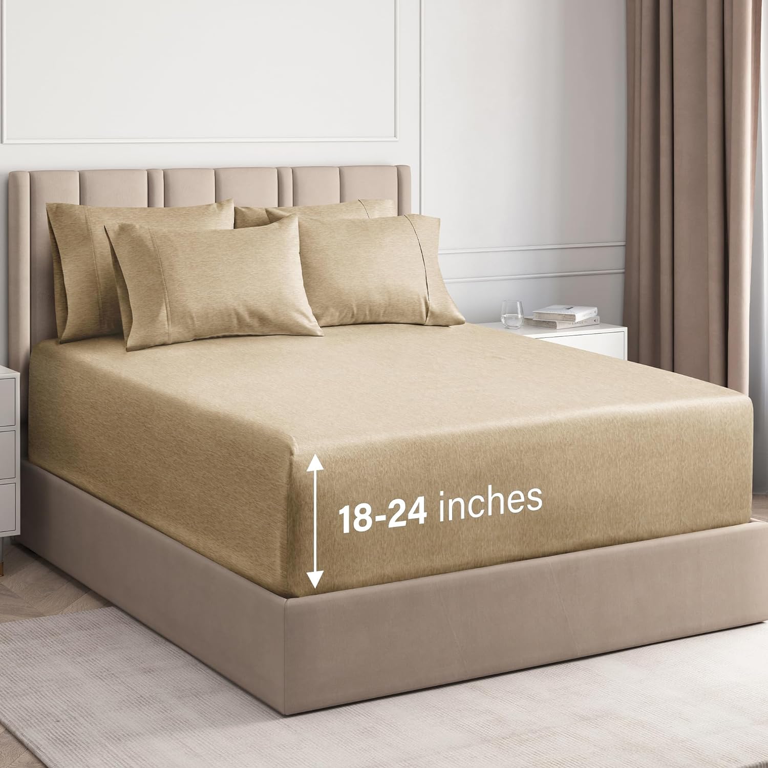 tes 6 Piece Deep Pocket Sheet Set