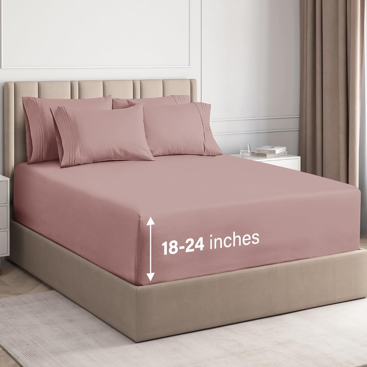 tes 6 Piece Deep Pocket Sheet Set