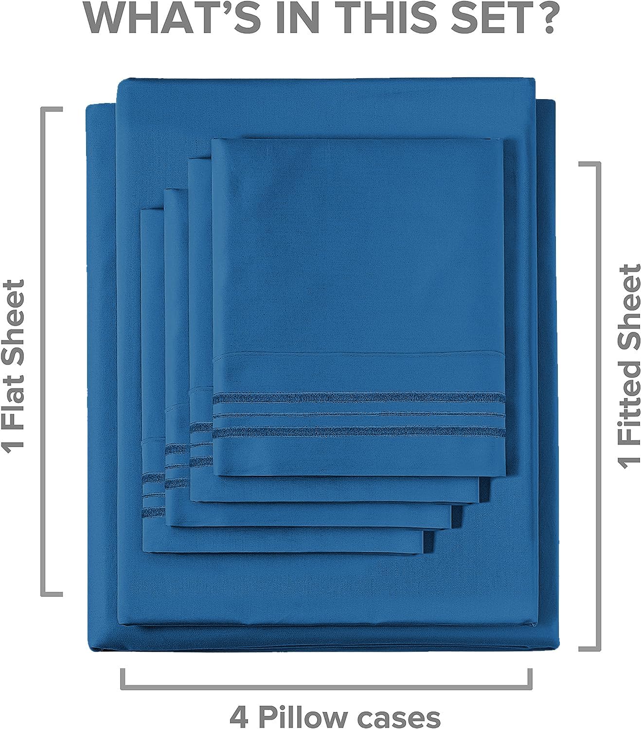 6 Piece Deep Pocket Sheet Set New Colors - Royal Blue