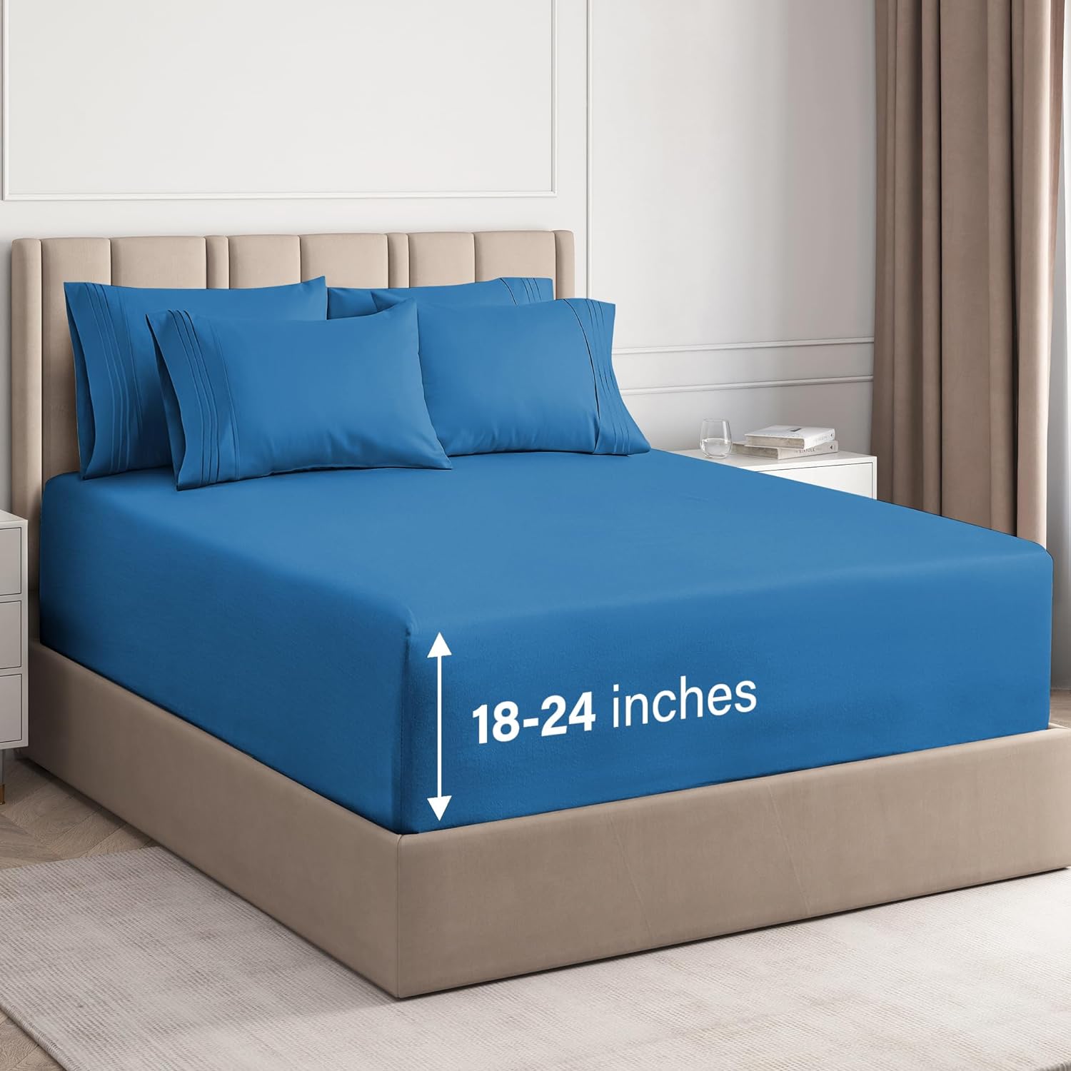 tes 6 Piece Deep Pocket Sheet Set