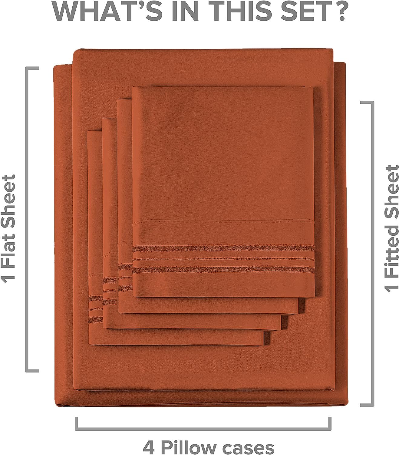 6 Piece Deep Pocket Sheet Set New Colors - Terracotta