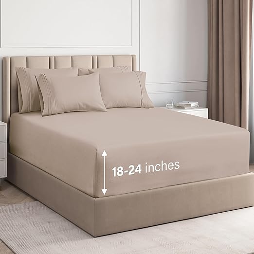 tes 6 Piece Deep Pocket Sheet Set