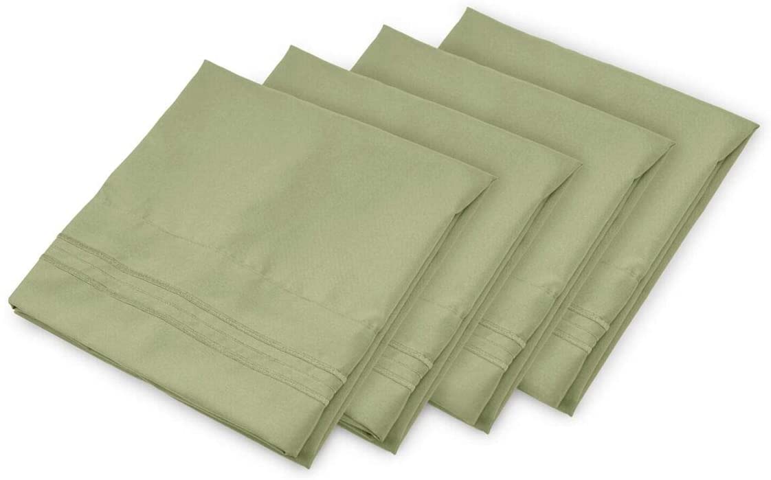 tes 4 Pillowcase Set - Sage Green