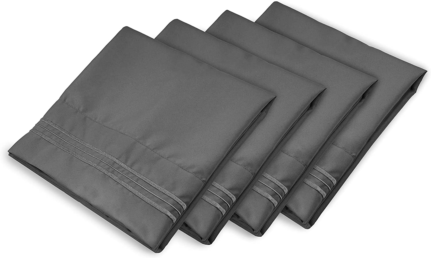 tes 4 Pillowcase Set - Dark Grey