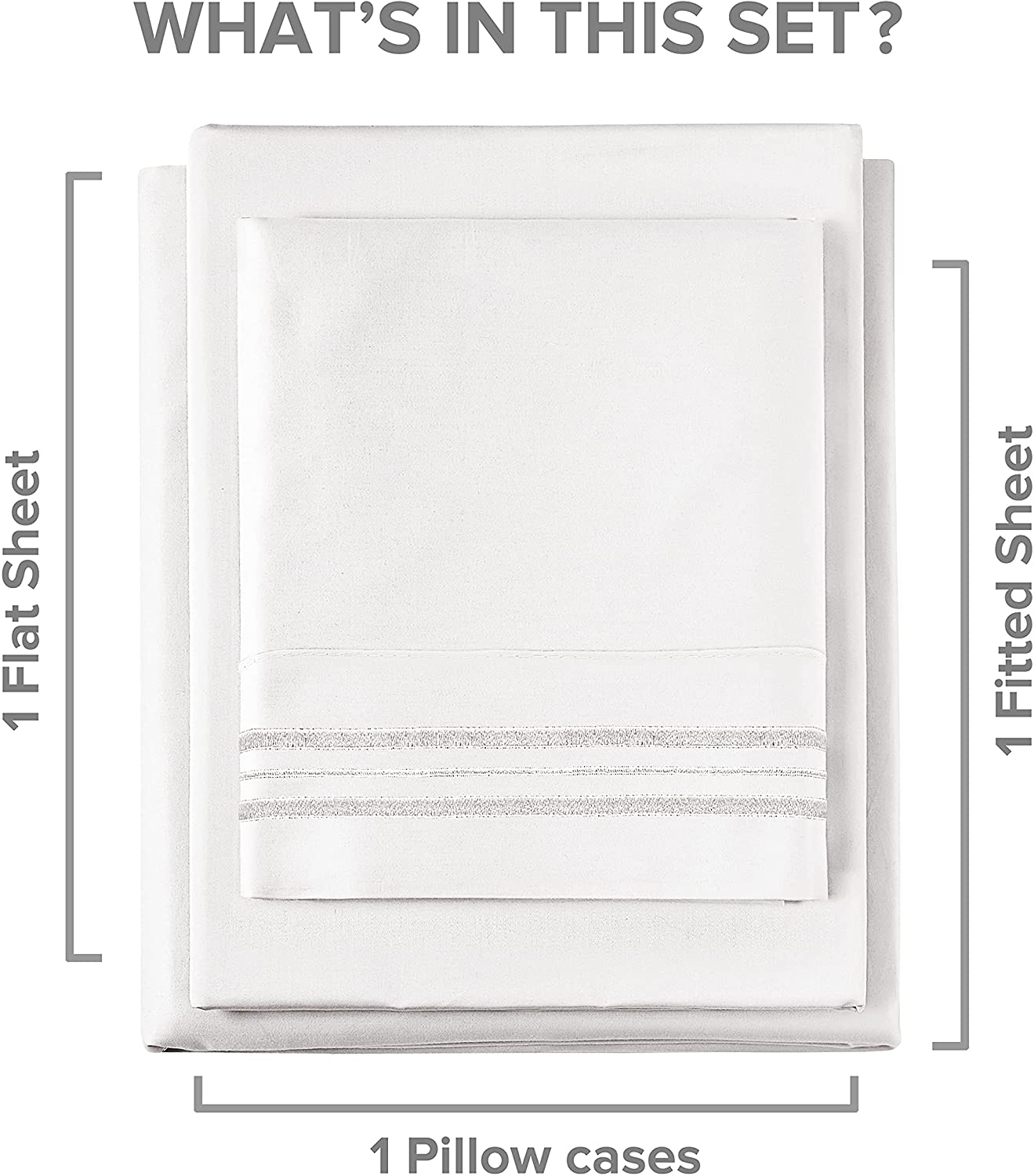 4 Piece Sheet Set - White