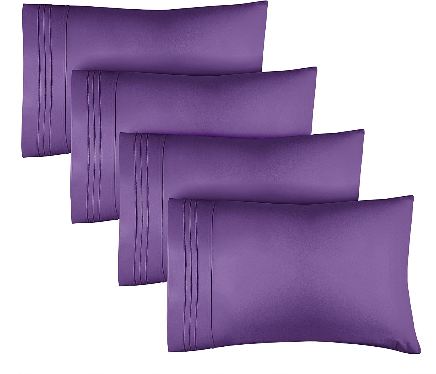 tes 4 Pillowcase Set - Purple