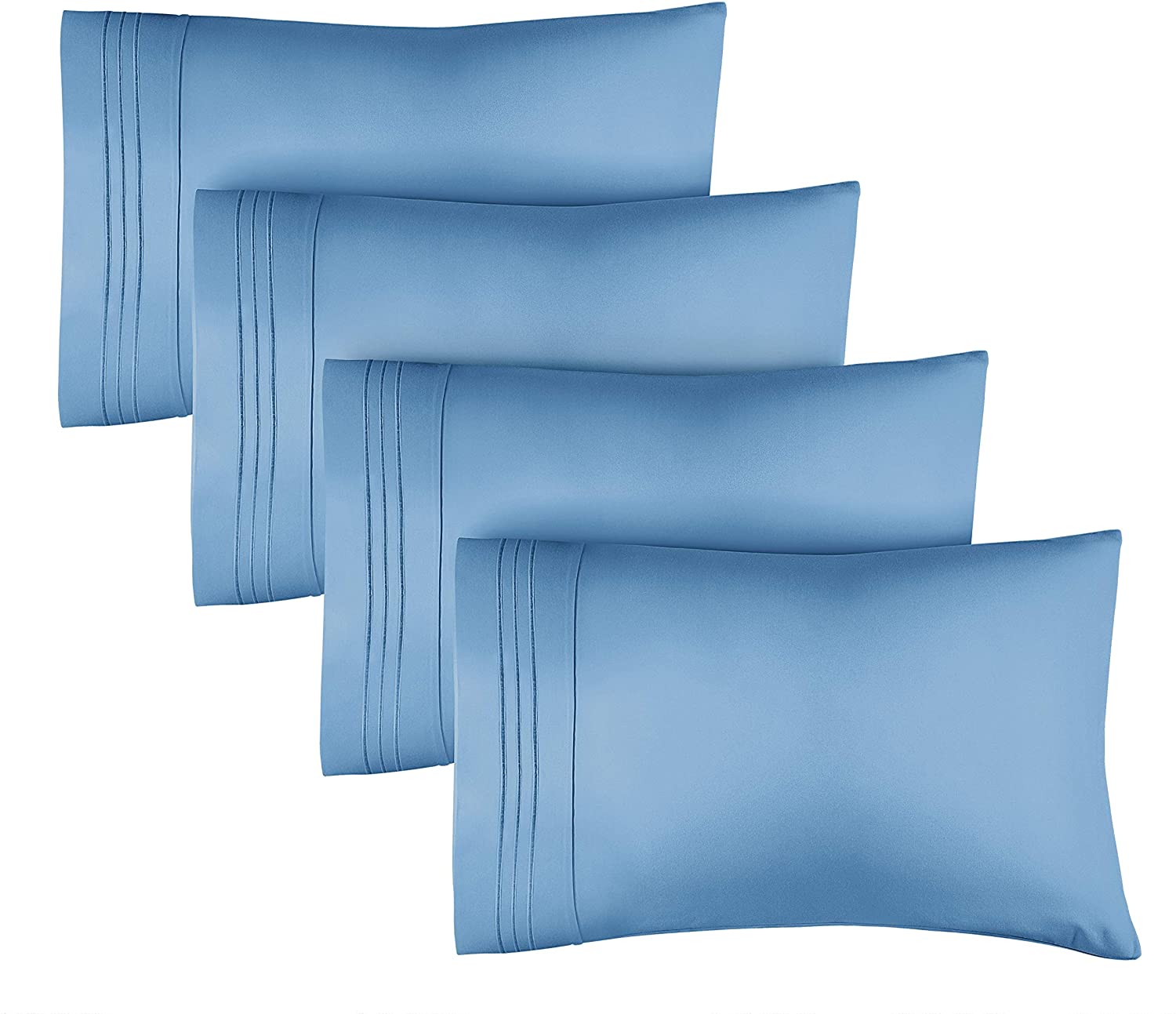 tes 4 Pillowcase Set - Denim Blue
