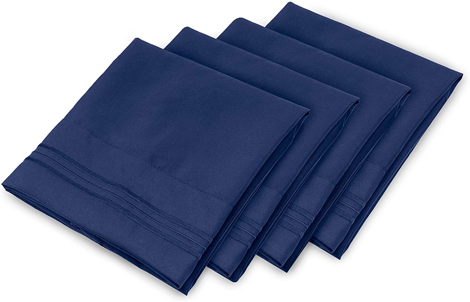 tes 4 Pillowcase Set - Navy Blue