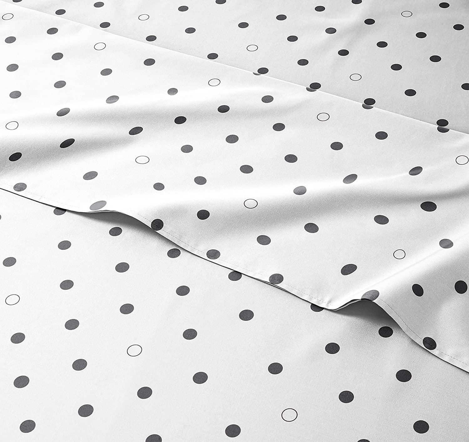 tes Kids Sheet Set - Polka Dots Black & White