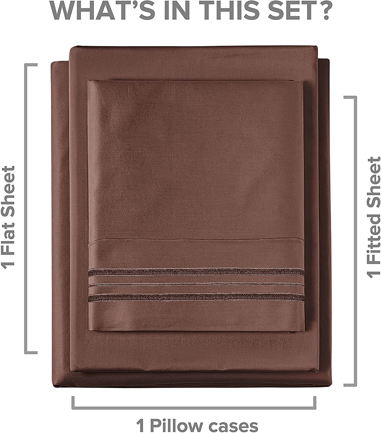 4 Piece Sheet Set - Brown