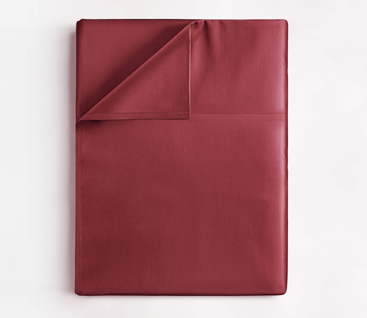 Single Flat Sheet - Burgundy