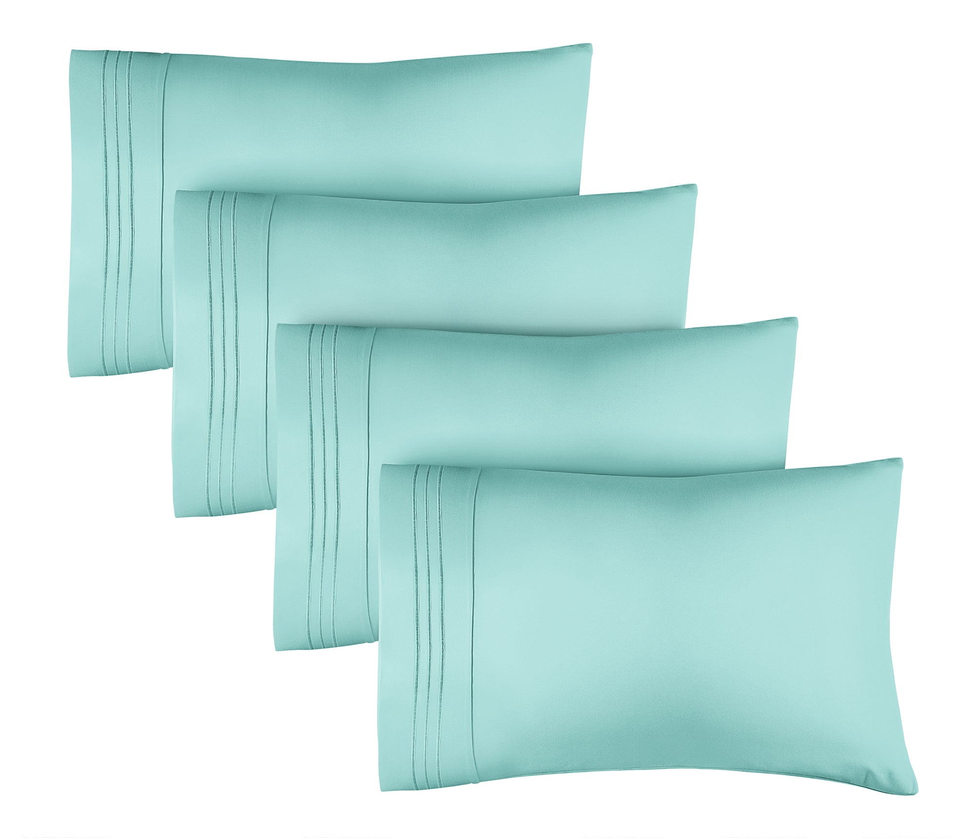 tes 4 Pillowcase Set - Spa Blue